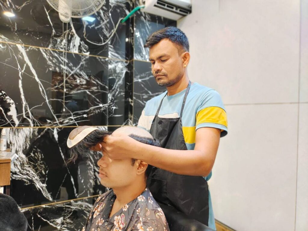 Process of Hair patch Services